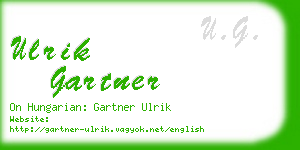 ulrik gartner business card